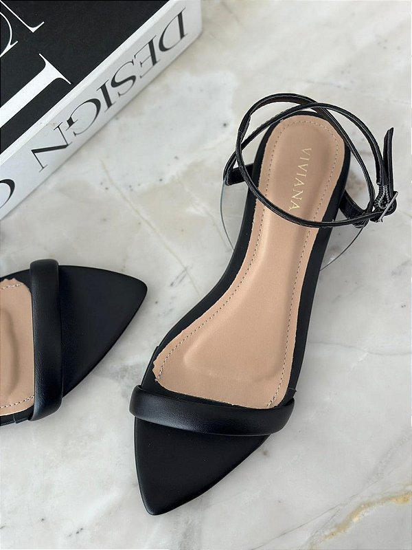 Susan Sandália rasteira preto