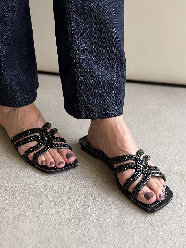 Rasteira Lilah Preto