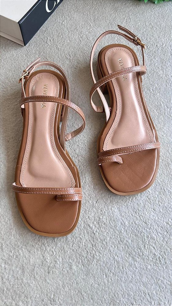 Sandália Penny Camel