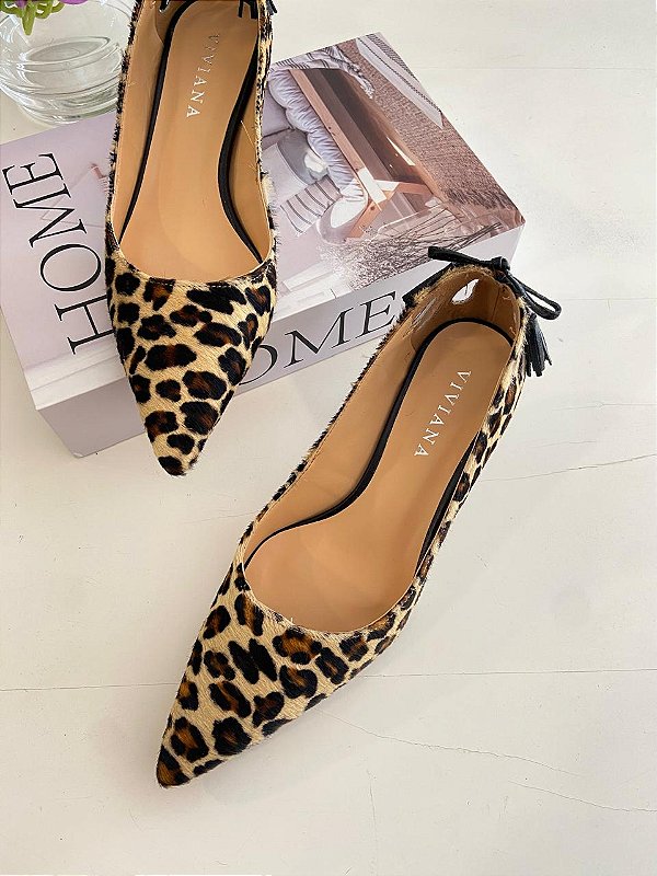 Scarpin Camis Pêlo Onça