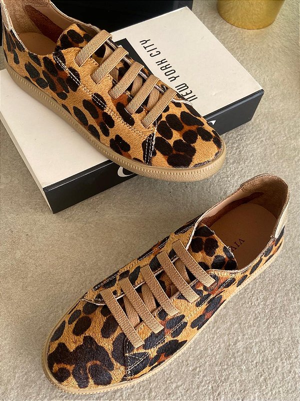 Tênis Duck Pêlo Leopardo