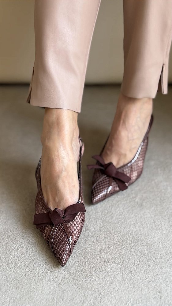 Scarpin slingback Suzana Cinamon