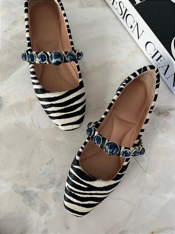 Sapatilha Beatriz Pêlo Zebra