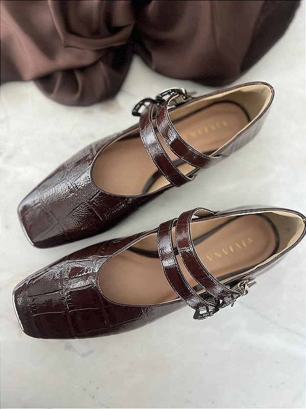 Sapatilha Blanche croco Brown