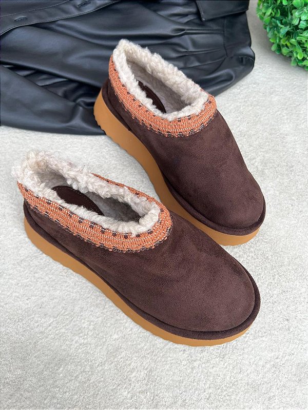 Slipper suede Chocolate