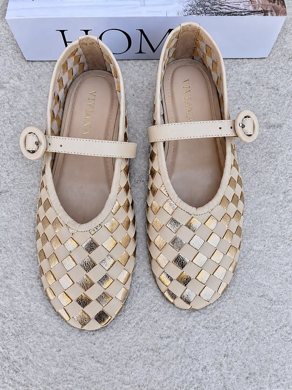 Sapatilha Melis Vanila / Ouro Light