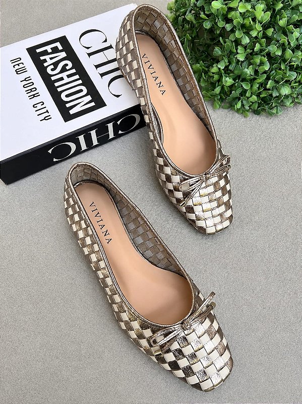 Sapatilha Clarice Off white / Prata Velho