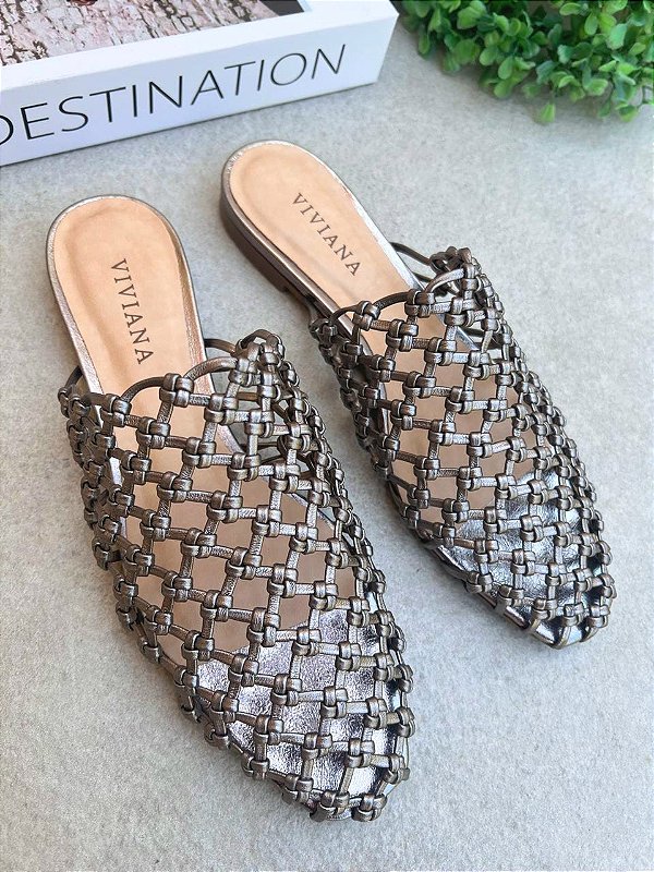 Sapatilha mule Amalfi Pewter