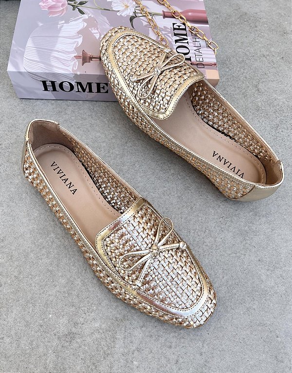 Mocassim Lexie Ouro light