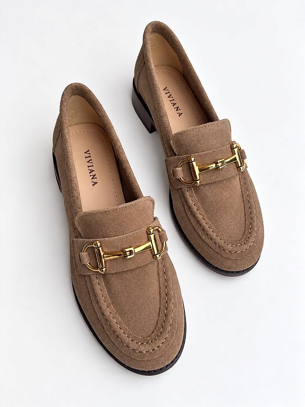 Mocassim Brooklyn camurça Taupe