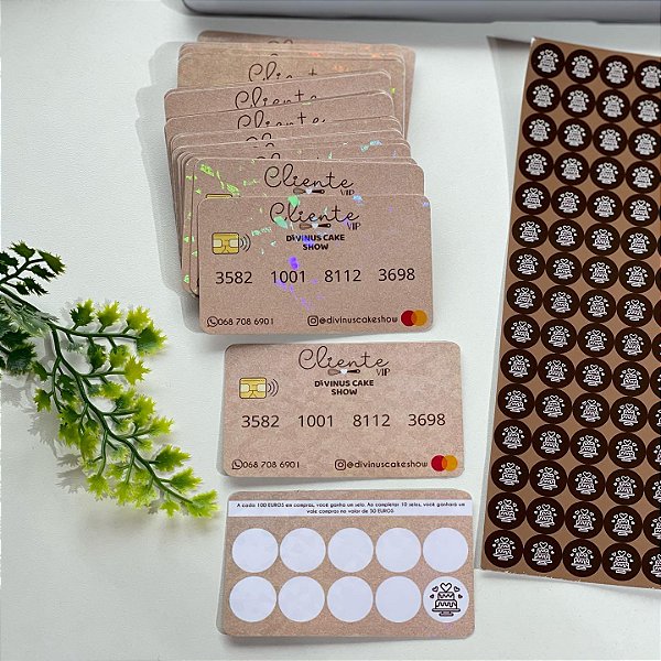 Mini Adesivos para Cartão Fidelidade