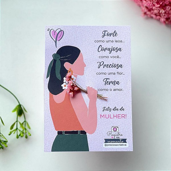 10 unid. Card com flores