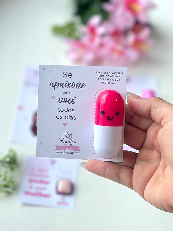 6 unid. Card com mini canetinha fofa