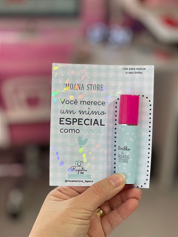 10 unidades - Card com brilho labial
