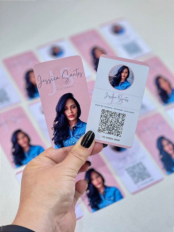 Cartão de visita | Vertical com foto