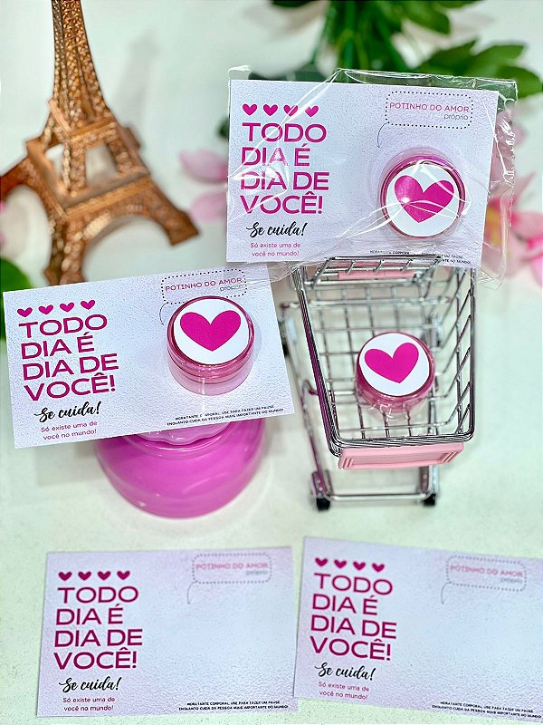 10 unid. Mini hidratante no potinho redondo + card personalizado