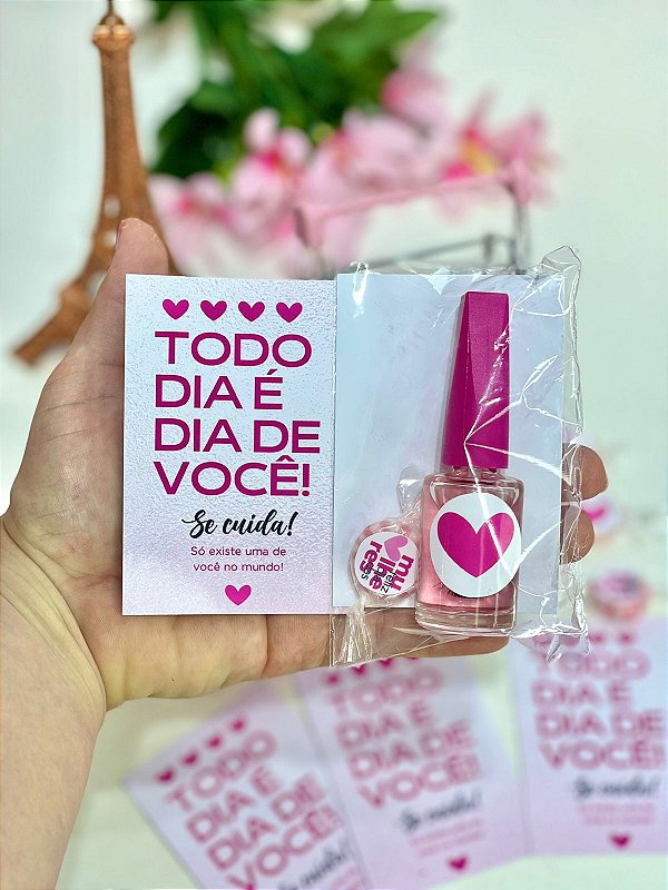 10 unid. Hidratante de cutículas + card personalizado e balinha