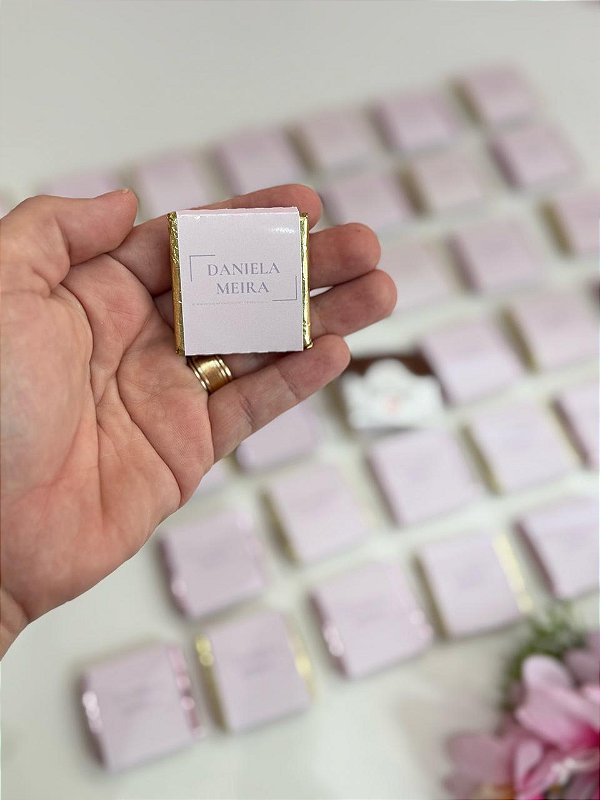 10 unid. barrinha de chocolate cacau show personalizada