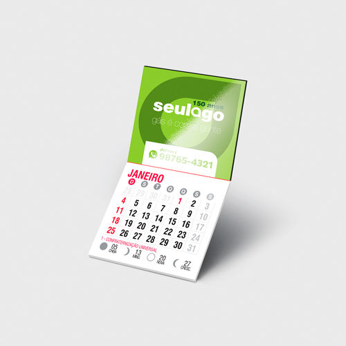 100 unidades mini calendário ímã de Geladeira