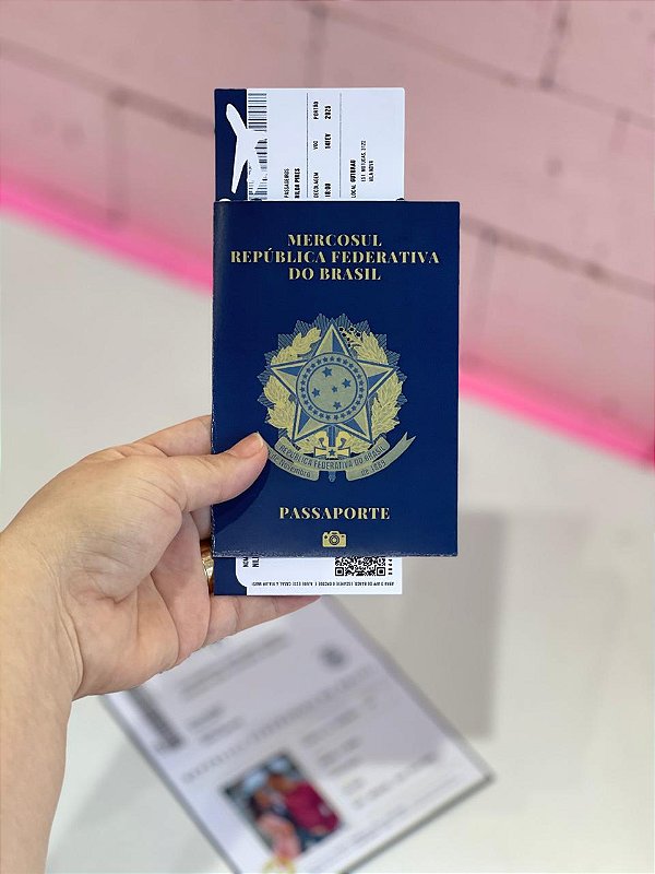 Cartão estilo passaporte - 25 unidades