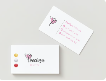 250 unidades -Cartão de Visita  Laminação Soft Touch e Hot Stamping