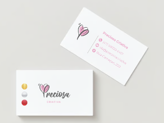 Cartão de visita com verniz localizado