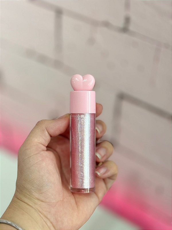 10 unidades - Lip Gloss ponteira coração