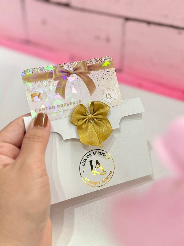 Cartão presente com envelope personalizado