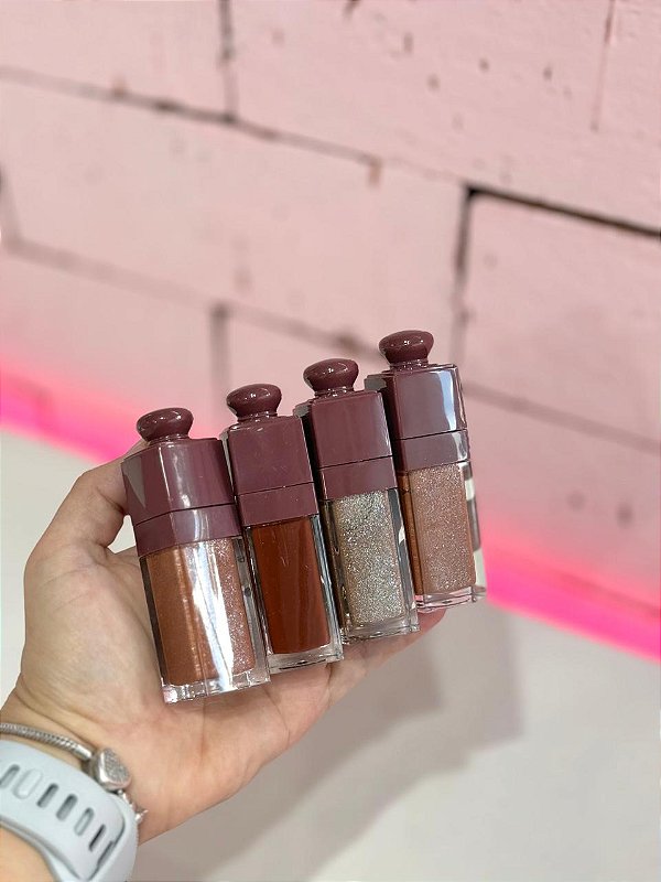 Gloss labial personalizado ponteira dior chocolate