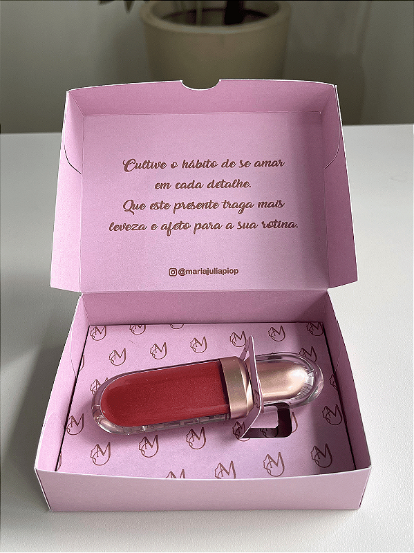 Kit caixa com Gloss Ponteira Kiko personalizada