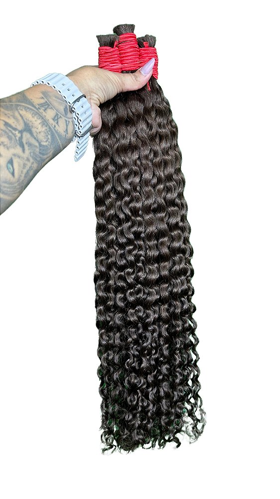 Cacheado Castanho Médio Vietnamita 50g