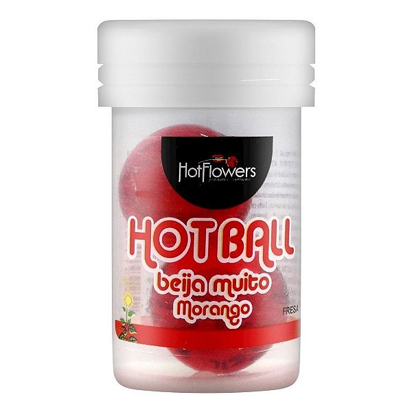Bolinha Hot Ball Beijável Morango 2uni