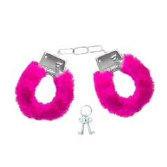 Algema Metal Pelúcia Rosa