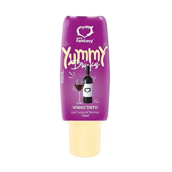 Yummy Gel Comestível Vinho Tinto 15ml