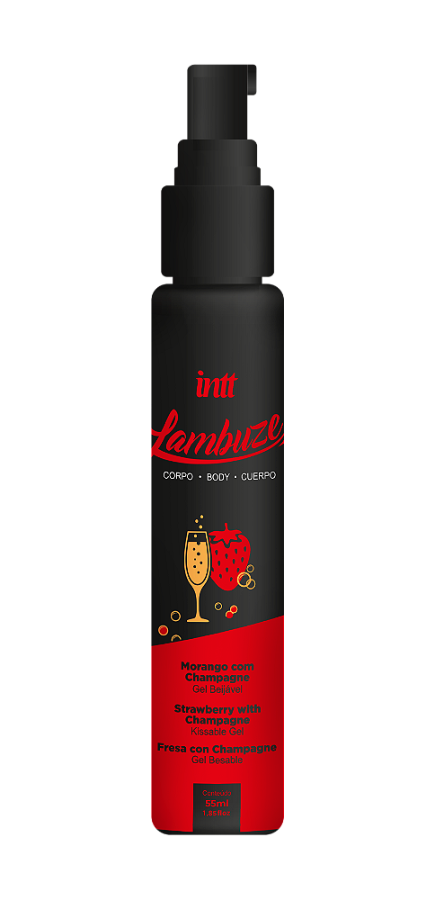 Lambuze Gel Comestível Morango Champagne Aquece