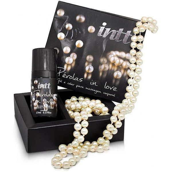Kit Massagem Sensual Colar Pérolas In Love Intt