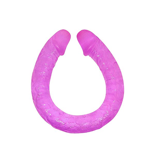 Jelly Protese Dupla Roxa 50cm