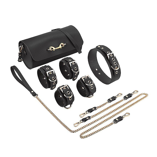 KIT Sado em Courvin com Algema Tornozeleira e Coleira
