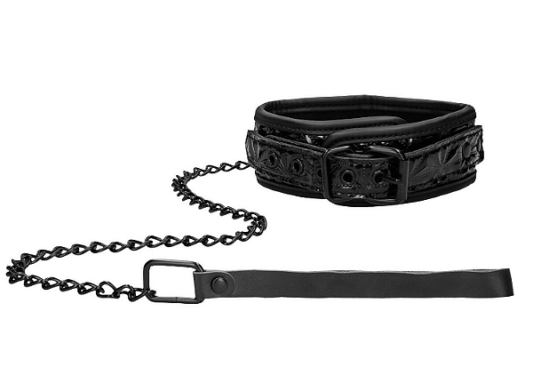 Elegance Coleira com Guia em Metal