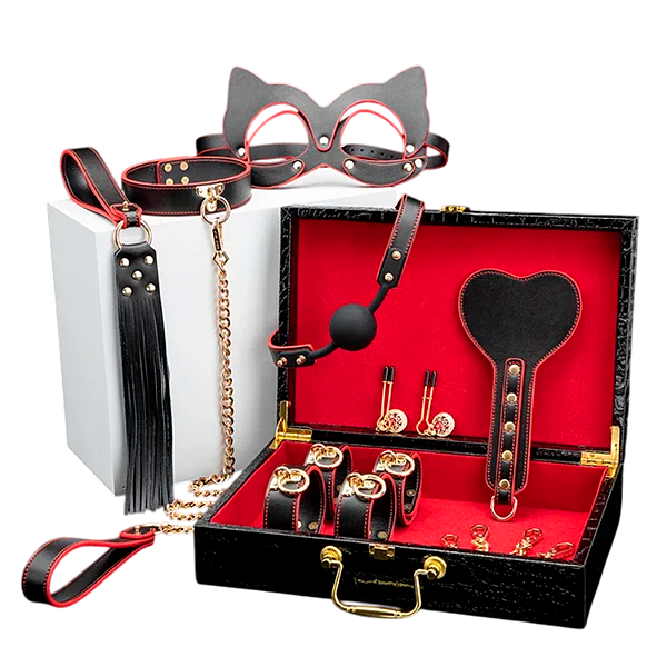 Kit Bondage BDSM Super Luxo 8 Acessórios