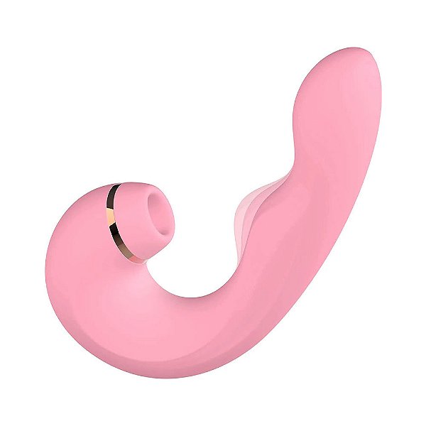 Ghep Three Vibrador Sugador 15 Potências Rosa