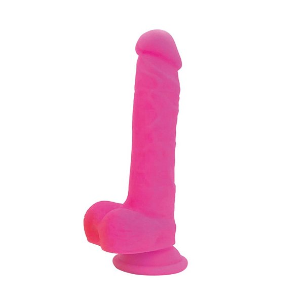 Dildya Protese Peniana Silicone Ventosa Rosa 20x3,5cm