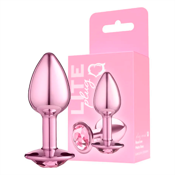 Lite Plug Anal M Plástico Leve Rosa