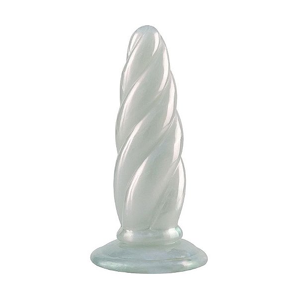 Plug Anal Chifre de Unicórnio Branco 14cm