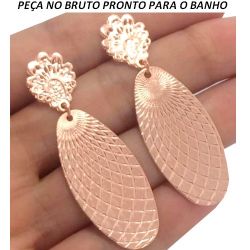 BRINCO NO BRUTO PRONTO PARA BANHO JA NO COBRE EM PENDURICADO 7GR TAMANHO APROXIMADO:5,5CM REF.BRU888