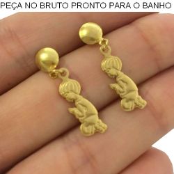 BRINCO NO BRUTO PRONTO PARA BANHO JA NO COBRE EM FORMA ANJINHO 0,9GR TAMANHO APROXIMADO:3CM REF.BRU1132
