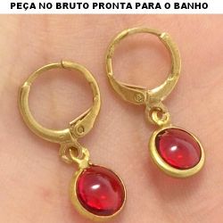 BRINCO PRESSÃO NO BRUTO PRONTO PARA BANHO JÁ NO COBRE EM CRISTAL ACRILICO 1.9GR TAMANHO APROXIMADO:2.5CM REF.BRU403