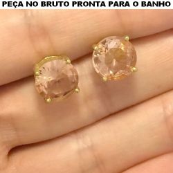 BRINCO NO BRUTO PRONTO PARA O BANHO JA NO COBRE PEDRA FUSION LARANJA 2.9GR TAMANHO APROXIMADO:10x10MM REF:BRU1344