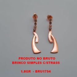 BRINCO NO BRUTO PRONTO PARA O BANHO PESO 1,7GR COM PEDRINHAS DE STRASS REF.BRU1754