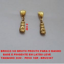 BRINCO NO BRUTO PRONTO PARA O BANHO    BASE E PINGENTE EM LATÃO LEVE  TAMANHO 2CM -  PESO 1GR - BRU2367